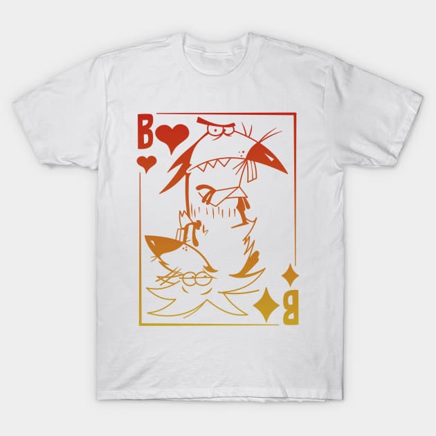 Poker Cards Beaver T-Shirt by vender
